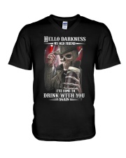 Hello Darkness My Old Friend V-Neck T-Shirt tile