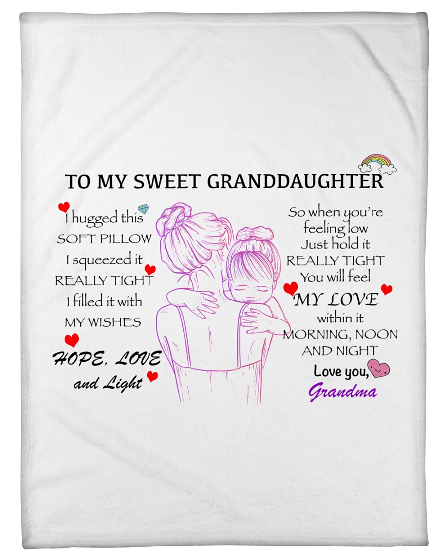 Personalize Granddaughter Pillowcase Small Fleece Blanket - 30" x 40"