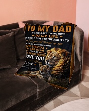 To My Dad Small Fleece Blanket - 30" x 40" aos-coral-fleece-blanket-30x40-lifestyle-front-05