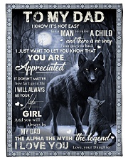 To My Dad - Daughter Small Fleece Blanket - 30" x 40" front
