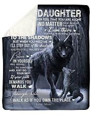 To My Daughter- mom Sherpa Fleece Blanket tile