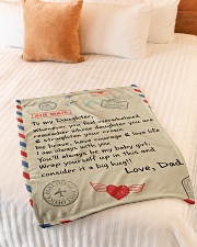 To My Daughter-Dad Small Fleece Blanket - 30" x 40" aos-coral-fleece-blanket-30x40-lifestyle-front-01