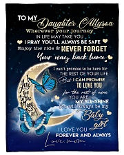 To My Daughter- Mom Small Fleece Blanket - 30" x 40" front