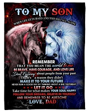 To My Son - Dad Small Fleece Blanket - 30" x 40" front