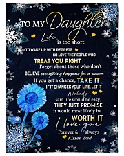 To My Daughter - Dad Small Fleece Blanket - 30" x 40" front