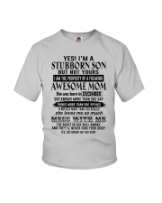 December-I'm A Stubborn Son Youth T-Shirt tile