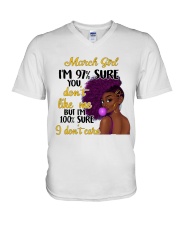 March Girl V-Neck T-Shirt tile