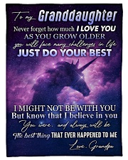 To My Granddaughter - Grandpa Small Fleece Blanket - 30" x 40" front