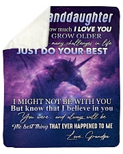 To My Granddaughter - Grandpa Sherpa Fleece Blanket tile