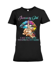 January I Am Who I Am Premium Fit Ladies Tee tile
