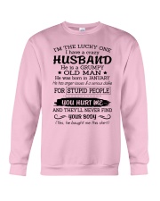 January Crazy Husband Crewneck Sweatshirt tile
