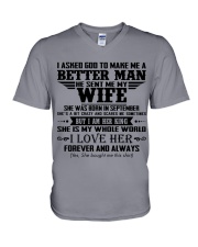 September Wife V-Neck T-Shirt tile