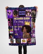 December Queen Small Fleece Blanket - 30" x 40" aos-coral-fleece-blanket-30x40-lifestyle-front-14