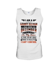 December Grumpy Old Man Unisex Tank tile