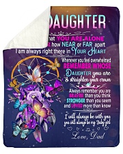 To My Daughter - Dad Sherpa Fleece Blanket tile