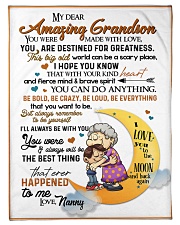 To My Grandson Small Fleece Blanket - 30" x 40" front