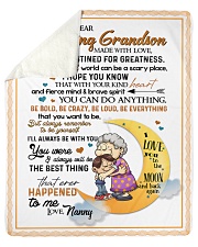To My Grandson Sherpa Fleece Blanket tile