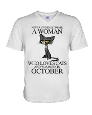 Never Underestimate A Woman 10 V-Neck T-Shirt tile