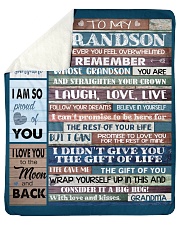 To My Grandson - Grandma Sherpa Fleece Blanket tile
