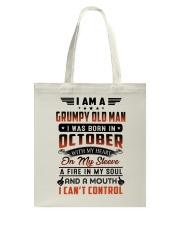 October Grumpy Old Man Tote Bag tile