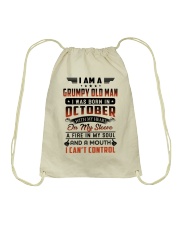 October Grumpy Old Man Drawstring Bag tile