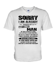 April Sexy And Crazy Man V-Neck T-Shirt tile