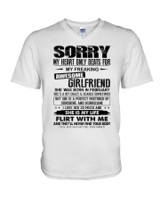 February Awesome Girlfriend V-Neck T-Shirt tile
