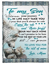 To My Son - Mom Small Fleece Blanket - 30" x 40" front