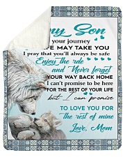 To My Son - Mom Sherpa Fleece Blanket tile