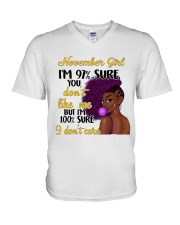 November Girl V-Neck T-Shirt tile