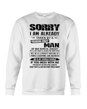 January Freaking Crazy Man Crewneck Sweatshirt tile