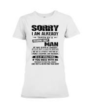 January Freaking Crazy Man Premium Fit Ladies Tee tile