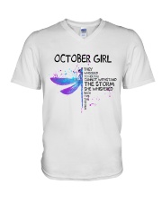 October Girl V-Neck T-Shirt tile