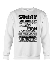 June Freaking Crazy Man Crewneck Sweatshirt tile