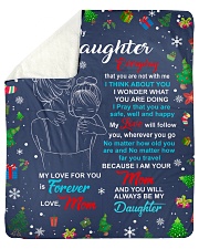 To My Daughter - Mom Sherpa Fleece Blanket tile