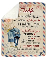 To My Wife Sherpa Fleece Blanket tile