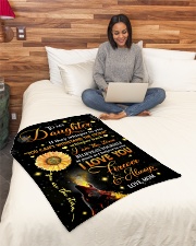To My Daughter - Mom Small Fleece Blanket - 30" x 40" aos-coral-fleece-blanket-30x40-lifestyle-front-08