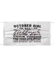 October Girl Cloth face mask front