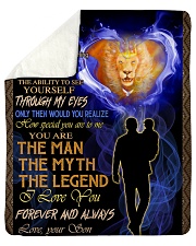 To My Dad - Son Sherpa Fleece Blanket tile