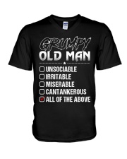 Grumpu old man V-Neck T-Shirt tile