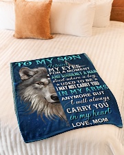 To My Son - Mom Small Fleece Blanket - 30" x 40" aos-coral-fleece-blanket-30x40-lifestyle-front-01