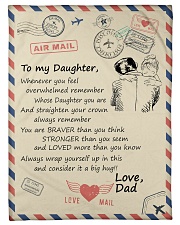 To My Daughter-Dad Small Fleece Blanket - 30" x 40" front