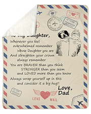To My Daughter-Dad Sherpa Fleece Blanket tile