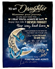 To My Daughter- Mom Small Fleece Blanket - 30" x 40" front