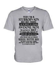 July-I'm A Stubborn Son V-Neck T-Shirt tile