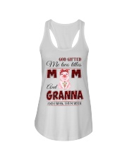 God Gifted Me Two Titles Mom and Granna Ladies Flowy Tank tile
