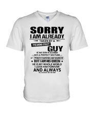 Sorry Guy December V-Neck T-Shirt tile