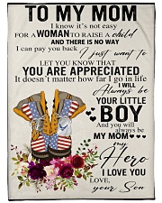 To My Mom Large Fleece Blanket - 60" x 80" front