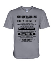May Crazy Daughter V-Neck T-Shirt tile