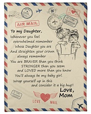 To My Daughter - Mom Small Fleece Blanket - 30" x 40" front